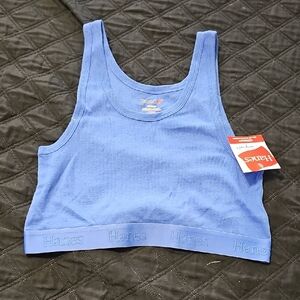 Nwt Hanes Blue Tank Top Bra